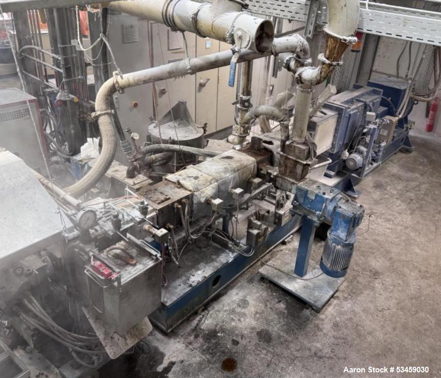 Used Coperion ZSK 70 SC Twin Screw Extrusion Line – 800-1,000 kg/hr Polymer Compounding System with Pelletizing Package