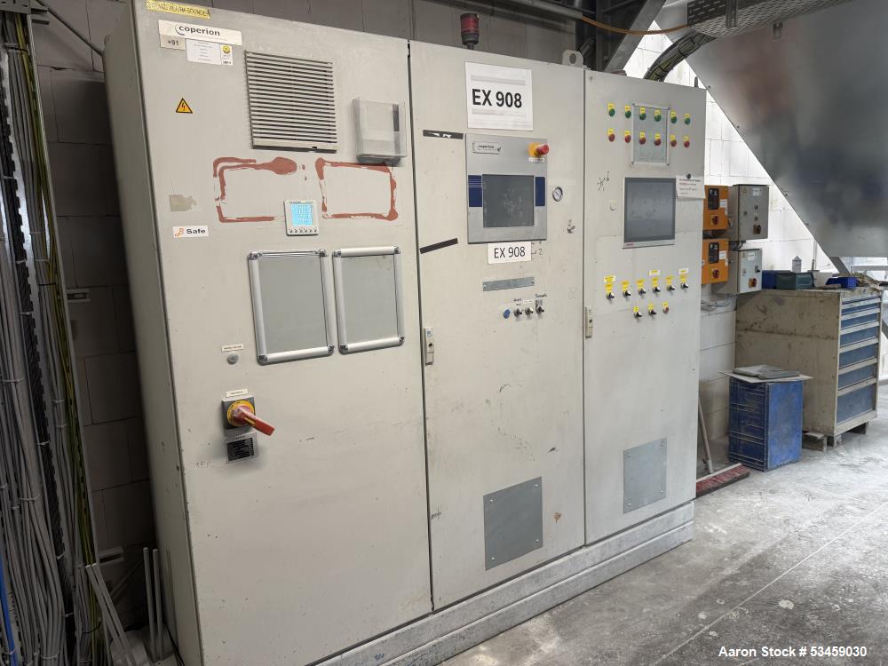 Used Coperion ZSK 70 SC Twin Screw Extrusion Line – 800-1,000 kg/hr Polymer Compounding System with Pelletizing Package