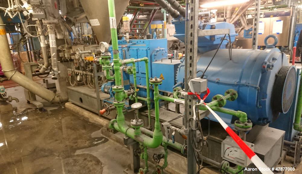Used Coperion Werner & Pfleiderer Twin Screw Extruder, Type ZSK58 Mega Compound