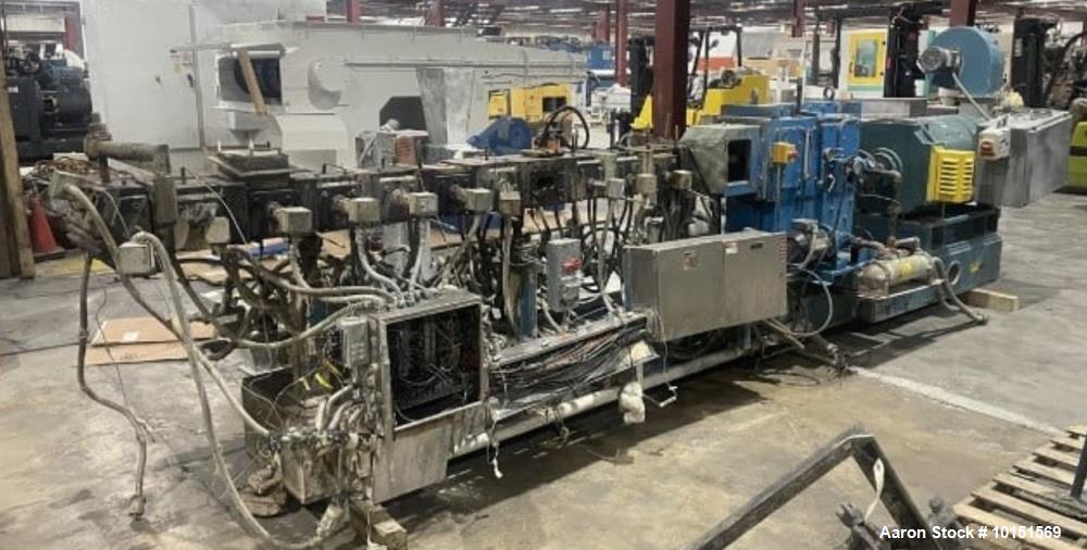 Used – Coperion 58mm Co-Rotating Mega Compounder with Gala Underwater Pelletizer