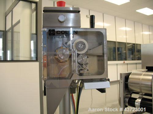 Used Dr. Collin ZK-25 Medical Extrusion Line comprised of: (1) Collin ZK-25 twin screw extruder, co-rotating, 0.98" (25mm) diameter, 36 L/D, (6) zones, air/water cooled, screw speed 460 rpm, 12.9 hp/...