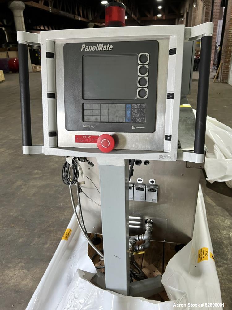 Used Entek 27mm Co-Rotating Twin Screw Extruder, Model E27MM, 48L/D, 44 to 1 L/D ratio, 45 kg/h throughput, parallel screw configuration, (11) Barrel sections electrically heated, water cooled.  Driv...