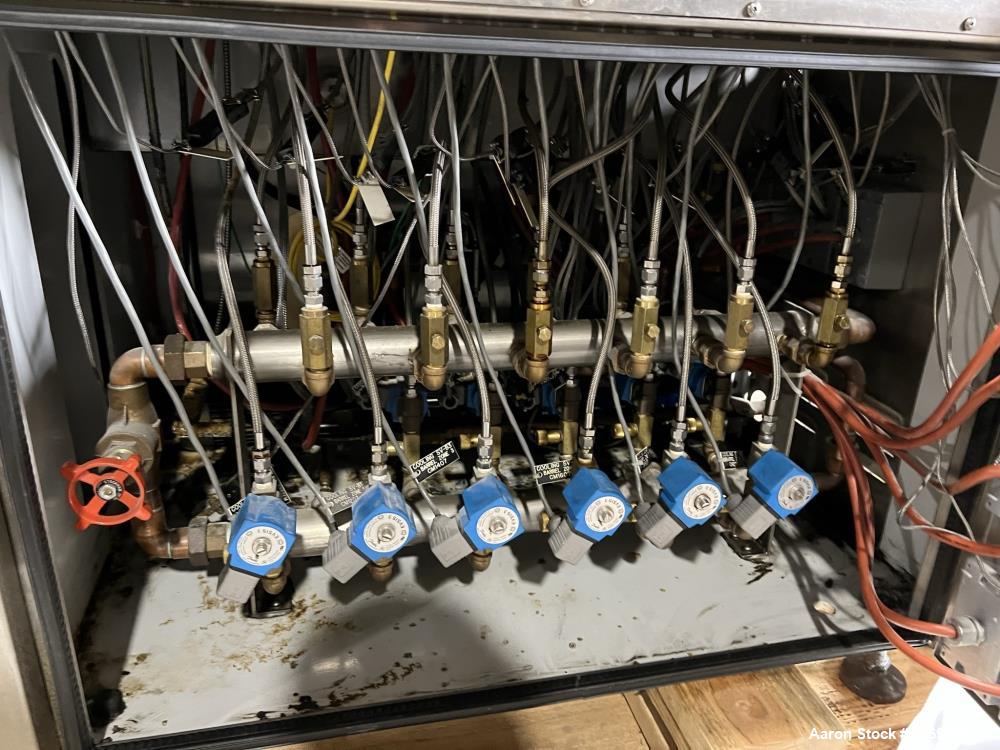 Used Entek 27mm Co-Rotating Twin Screw Extruder, Model E27MM, 48L/D, 44 to 1 L/D ratio, 45 kg/h throughput, parallel screw configuration, (11) Barrel sections electrically heated, water cooled.  Driv...