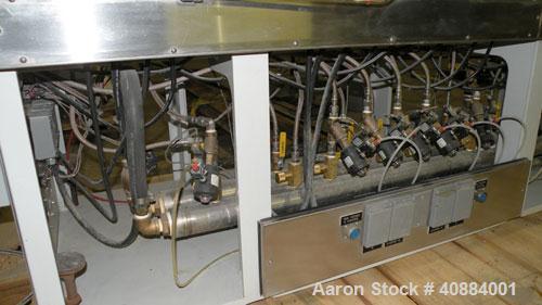 Used Entek 73 mm Co-Rotating Twin Screw Extruder, Model E-MAX 73MM 48L/D, 48 to 1 L/D ratio. (11) Barrel sections electrically heated, water cooled with system including pump, heat exchanger, and hol...