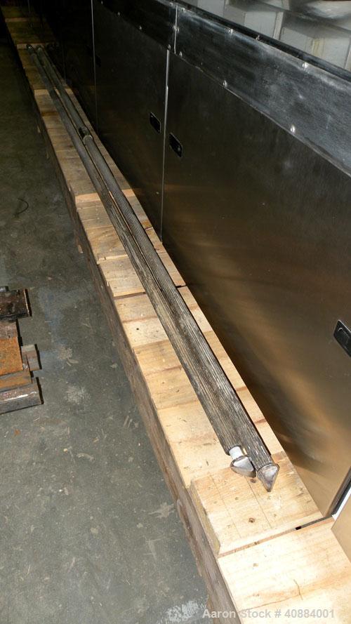 Used Entek 73 mm Co-Rotating Twin Screw Extruder, Model E-MAX 73MM 48L/D, 48 to 1 L/D ratio. (11) Barrel sections electrically heated, water cooled with system including pump, heat exchanger, and hol...