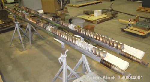 Used Entek 73 mm Co-Rotating Twin Screw Extruder, Model E-MAX 73MM 48L/D, 48 to 1 L/D ratio. (11) Barrel sections electrically heated, water cooled with system including pump, heat exchanger, and hol...