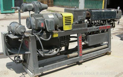 Used Farrell Twin Screw Extruder, 37 mm,model FTX80