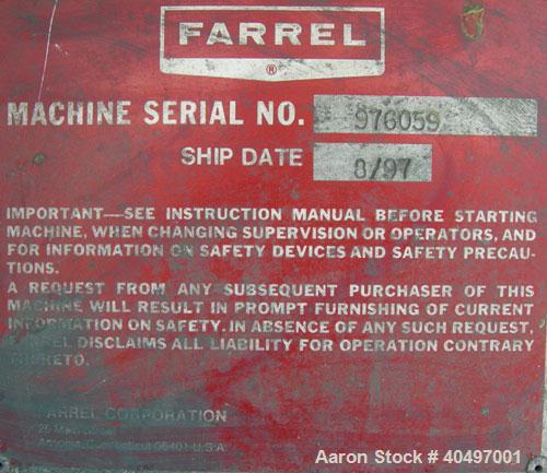 Used Farrell Twin Screw Extruder, 37 mm,model FTX80