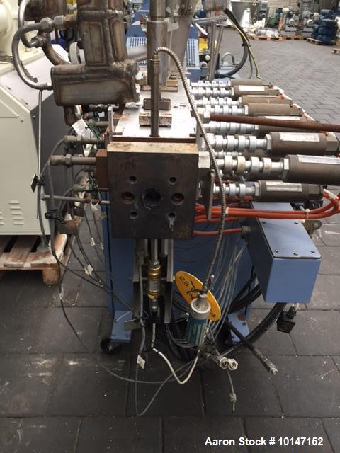 Used- Krupp Werner & Pfleiderer, Type ZSK 25 WLE. 25 mm diameter screws. 28:1 L/D. Electrically heated, water cooled barrel ...