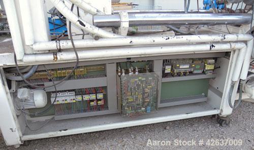 Used Leistritz 34 mm Co-Rotating Twin Screw Extruder, Model LSM 30.34 GL/9R. Approximately 40 to 1 L/D ratio. Electrically heated, air cooled 8 barrel zones, 1 vented, 1 water cooled feed zone with h...