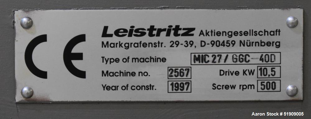 Used Leistritz Twin Screw Extruder