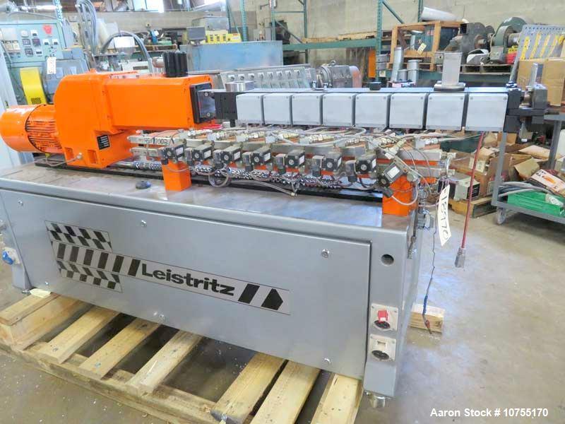Used Leistritz MIC 27-GL-36D Twin Screw Extruder – 27mm, 36:1 L/D, 15.75 HP, Co-/Counter-Rotating, Built 2006