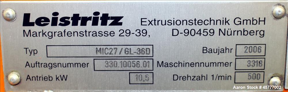 Used Leistritz Twin Screw Extruder