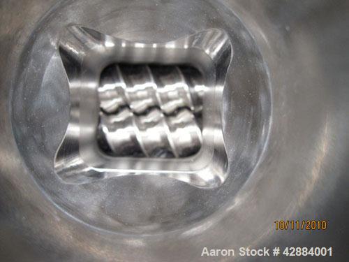 Used Leistritz Model Micro-27/GL-48D Twin Screw Extruder. Manufactured new in 2006. 27mm screw diameter segmented and arranged to 48:1 L/D ratio. 500 rpm max screw speed. Gearbox currently arranged f...