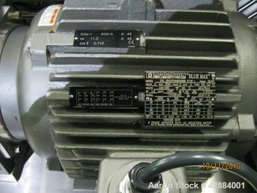 Used Leistritz Model Micro-27/GL-48D Twin Screw Extruder. Manufactured new in 2006. 27mm screw diameter segmented and arranged to 48:1 L/D ratio. 500 rpm max screw speed. Gearbox currently arranged f...