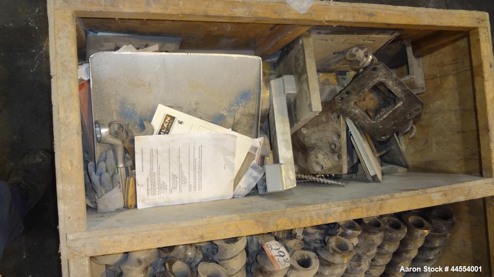 Used Leistritz 99.6mm Co-Rotating Twin Screw Extruder, Model ZSE100GL/40D, serial# 3141, built 2002. Approximately 40 to 1 L/D ratio. Electrically heated, water cooled. 9 Barrel zones, (1) top vented...