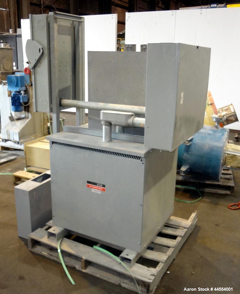 Used Leistritz 99.6mm Co-Rotating Twin Screw Extruder, Model ZSE100GL/40D, serial# 3141, built 2002. Approximately 40 to 1 L/D ratio. Electrically heated, water cooled. 9 Barrel zones, (1) top vented...