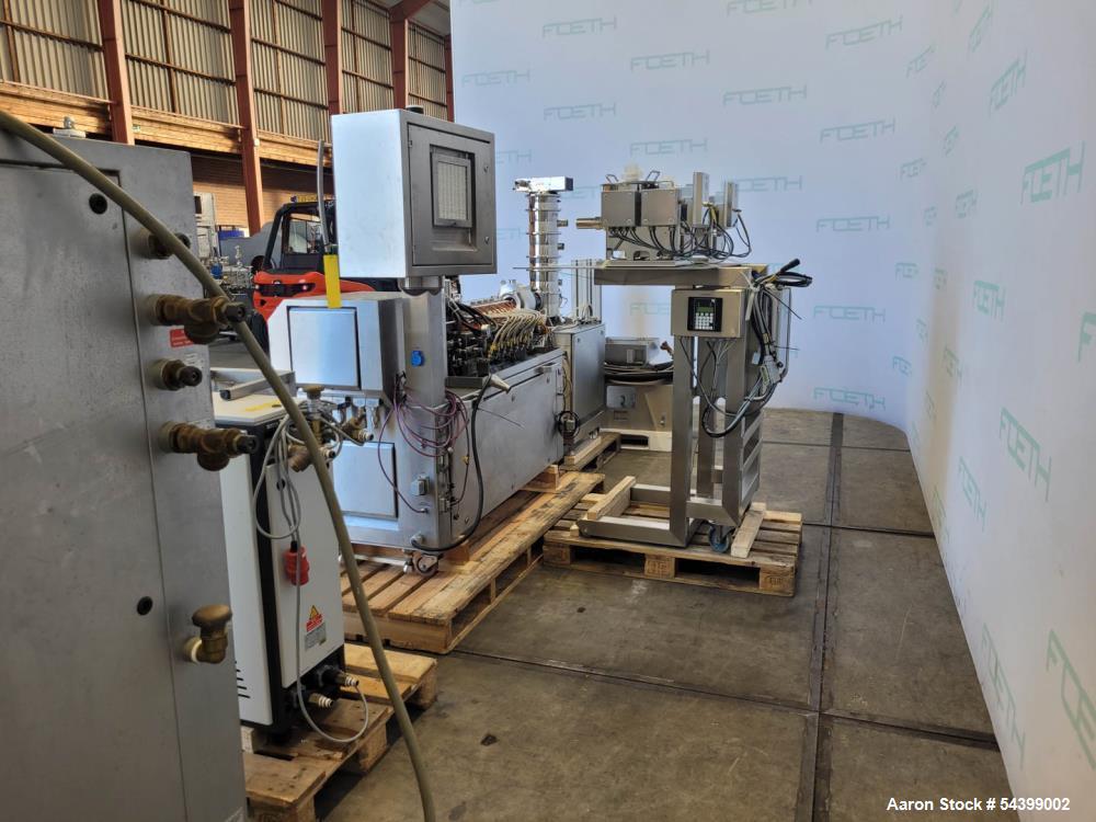 Used Leistritz ZSE 18 PH-40D Twin Screw Extruder System – Pharma Lab Scale Line with K-Tron Feeder & Pelletizer