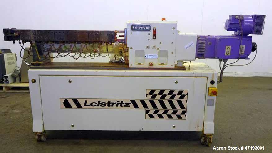 Used- Leistritz 27mm Co-Rotating Twin Screw Extruder, Model ZSE 27/GL-36D. 36:1