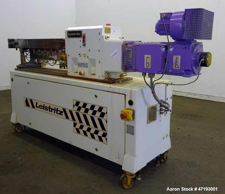Used Leistritz 27mm Co-Rotating Twin Screw Extruder, Model ZSE 27/GL-36D. 36:1