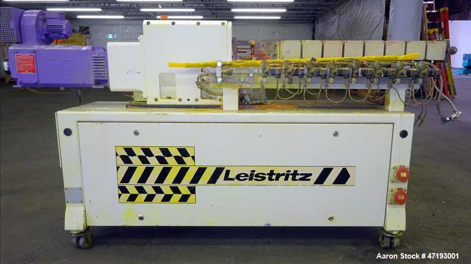 Used- Leistritz 27mm Co-Rotating Twin Screw Extruder, Model ZSE 27/GL-36D. 36:1