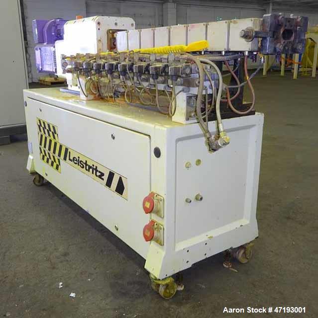 Used Leistritz 27mm Co-Rotating Twin Screw Extruder, Model ZSE 27/GL-36D. 36:1