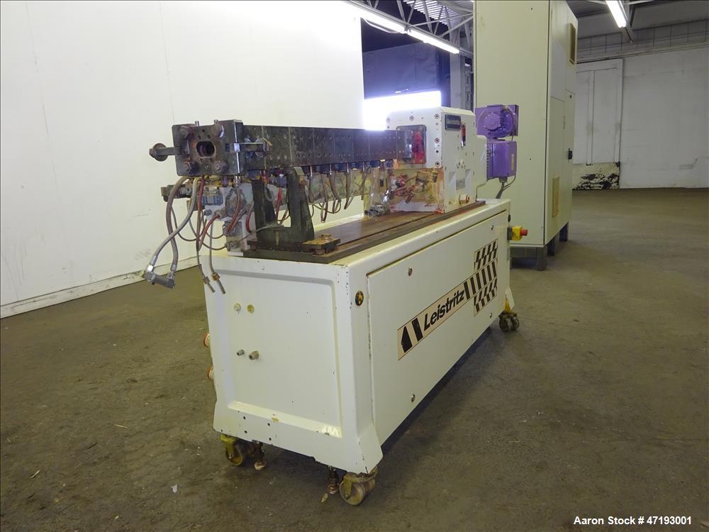 Used Leistritz 27mm Co-Rotating Twin Screw Extruder, Model ZSE 27/GL-36D. 36:1
