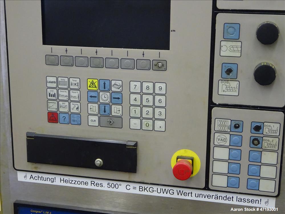 Used Leistritz 27mm Co-Rotating Twin Screw Extruder, Model ZSE 27/GL-36D. 36:1