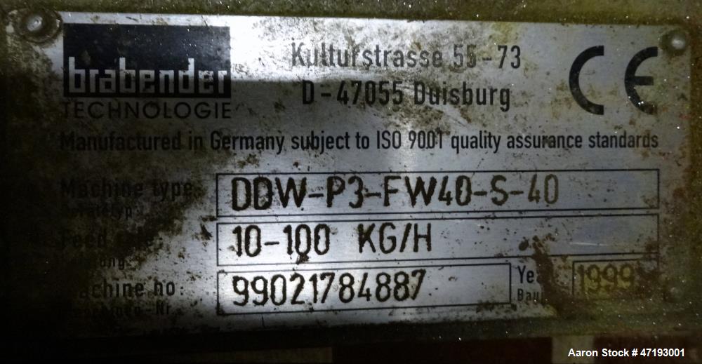 Used Leistritz 27mm Co-Rotating Twin Screw Extruder, Model ZSE 27/GL-36D. 36:1