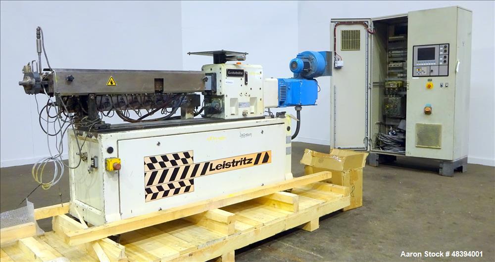 Used Leistritz Type ZSE 27 GL/40D Twin-Screw Extruder.