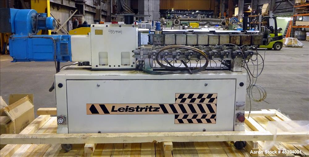 Used Leistritz Type ZSE 27 GL/40D Twin-Screw Extruder.