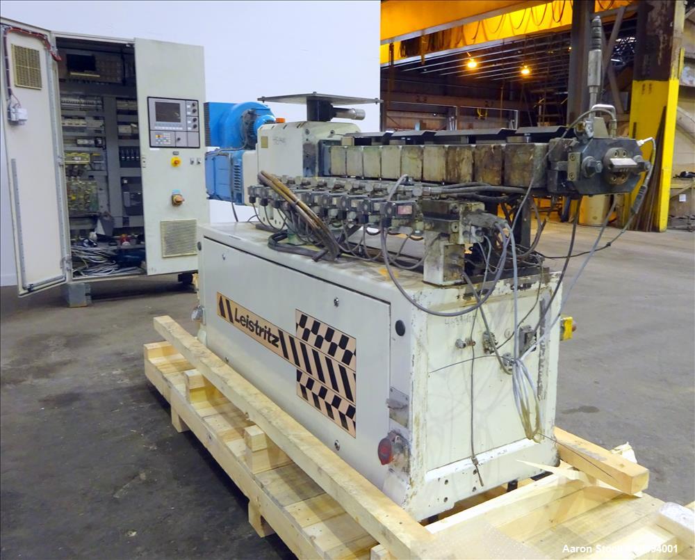 Used Leistritz Type ZSE 27 GL/40D Twin-Screw Extruder.