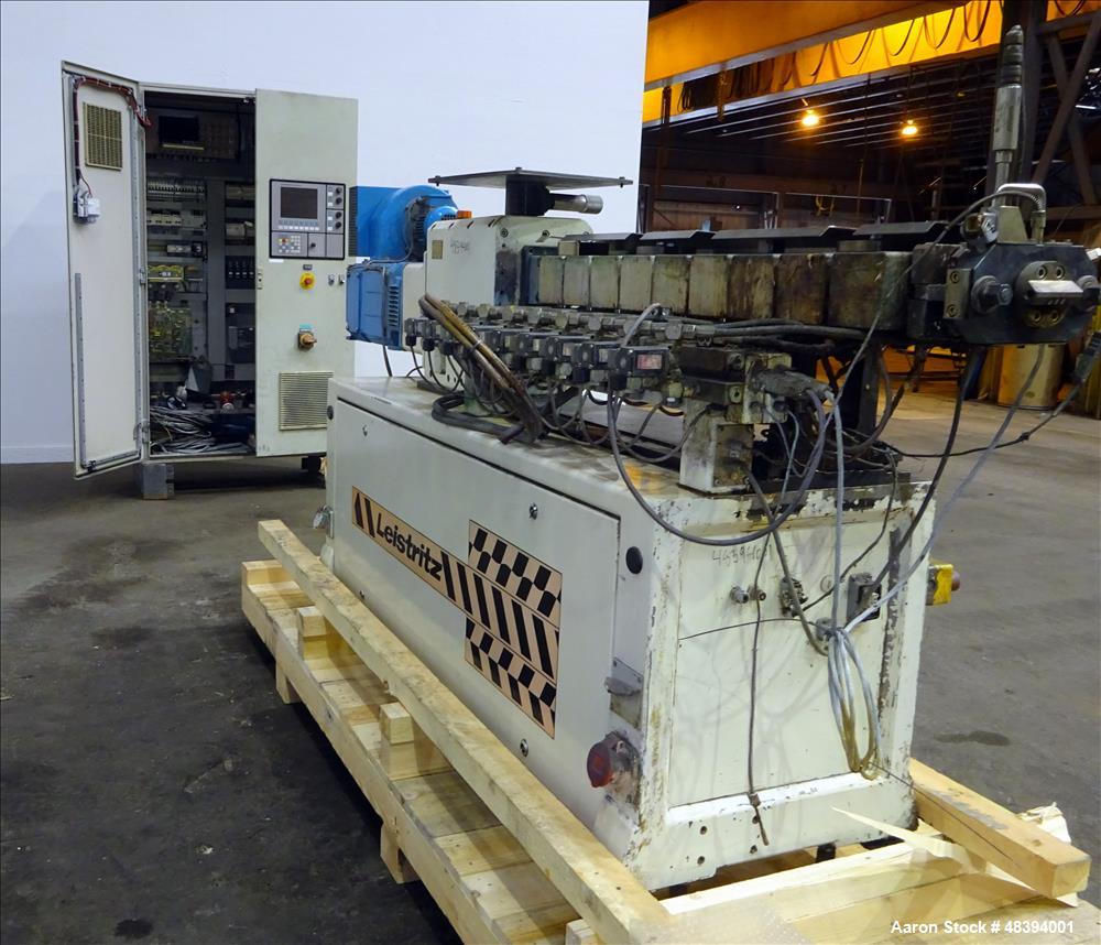 Used Leistritz Type ZSE 27 GL/40D Twin-Screw Extruder.