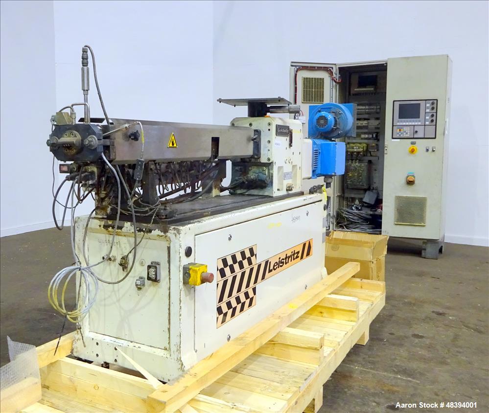 Used Leistritz Type ZSE 27 GL/40D Twin-Screw Extruder.