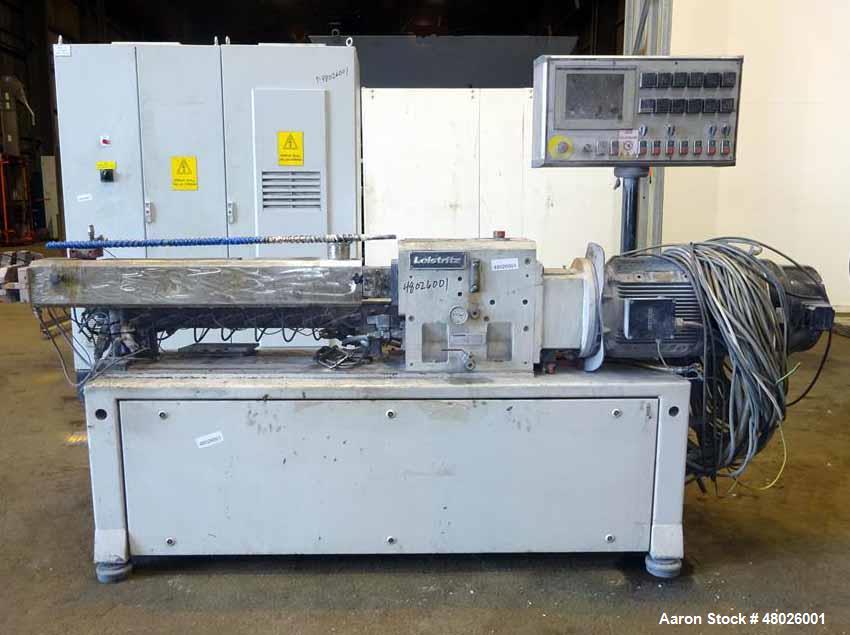 Used- Leistritz 27mm Co-Rotating Twin Screw Extruder, Model ZSE 27 GL 40D.