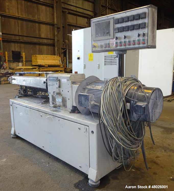 Used Leistritz 27mm Co-Rotating Twin Screw Extruder, Model ZSE 27 GL 40D.