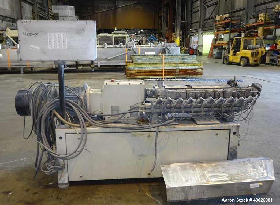 Used Leistritz 27mm Co-Rotating Twin Screw Extruder, Model ZSE 27 GL 40D.
