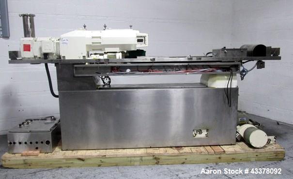 Used Leistriz Twin Screw Extruder, Model ZSE 50 GL/36D. 50 mm Screws, co-rotating, 36 to 1 L/D, (9) total barrel segments with (1) feed, (1) vented, (7) non vented segments, 300 maximum rpm, 7.38 to ...