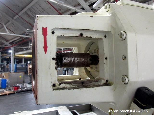 Used Leistriz Twin Screw Extruder, Model ZSE 50 GL/36D. 50 mm Screws, co-rotating, 36 to 1 L/D, (9) total barrel segments with (1) feed, (1) vented, (7) non vented segments, 300 maximum rpm, 7.38 to ...