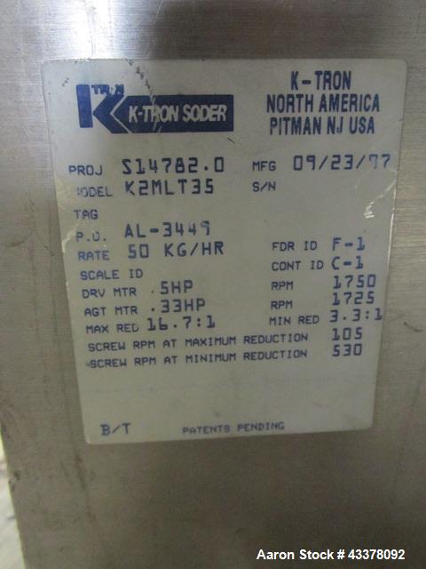 Used Leistriz Twin Screw Extruder, Model ZSE 50 GL/36D. 50 mm Screws, co-rotating, 36 to 1 L/D, (9) total barrel segments with (1) feed, (1) vented, (7) non vented segments, 300 maximum rpm, 7.38 to ...