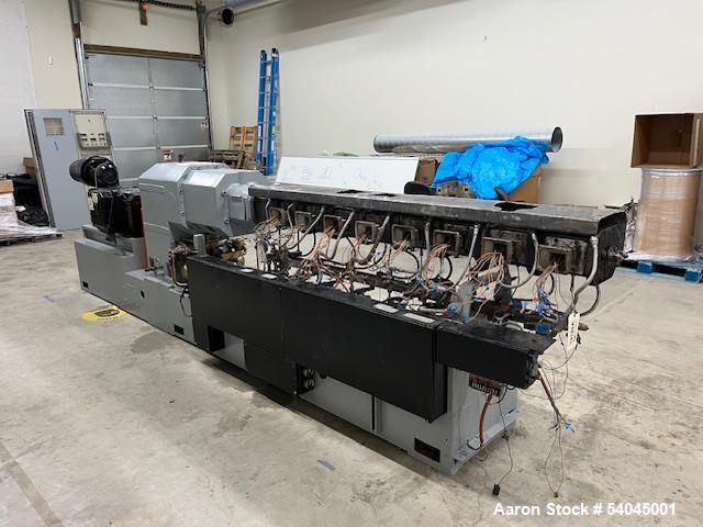 Used Leistritz ZSE-60 GL Twin Screw Extruder – 36:1 L/D, 150 HP, Side Stuffer, Strand Dies, Screws & Spares