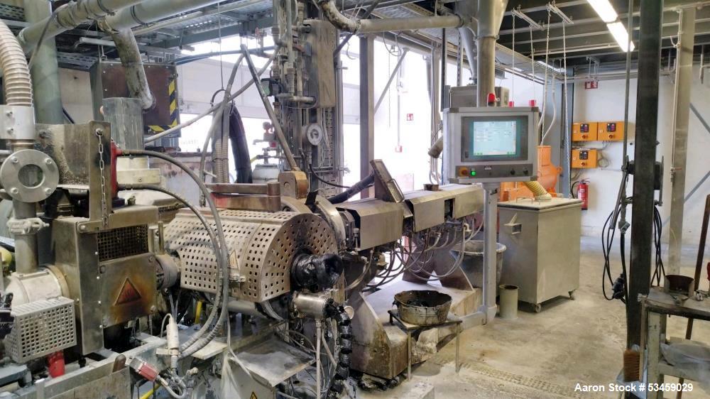 Used Leistritz ZSE 60 MAXX-36D Twin Screw Extrusion Line with Pelletizing System – 495 kW Drive – Auction Asset