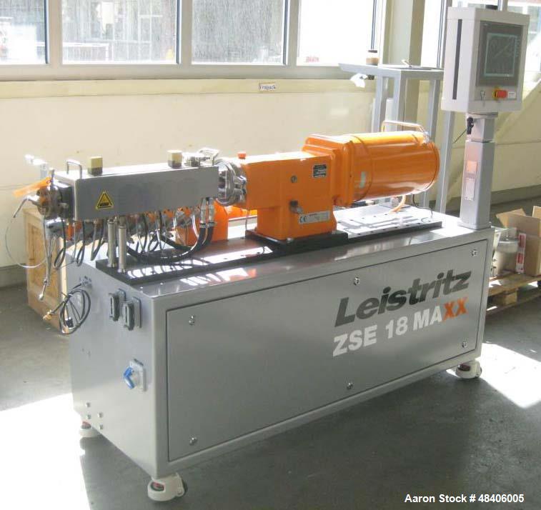 Used- Leistritz Twin Screw Extruder, type ZSE18 MAXX-28D