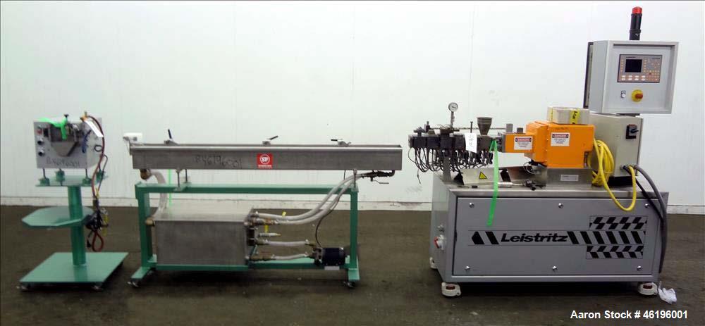 Used Leistritz Twin Screw Co-Rotating Extrusion Line