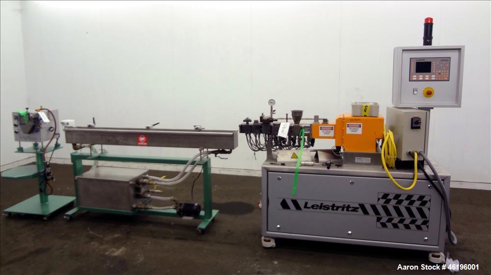 Used Leistritz Twin Screw Co-Rotating Extrusion Line