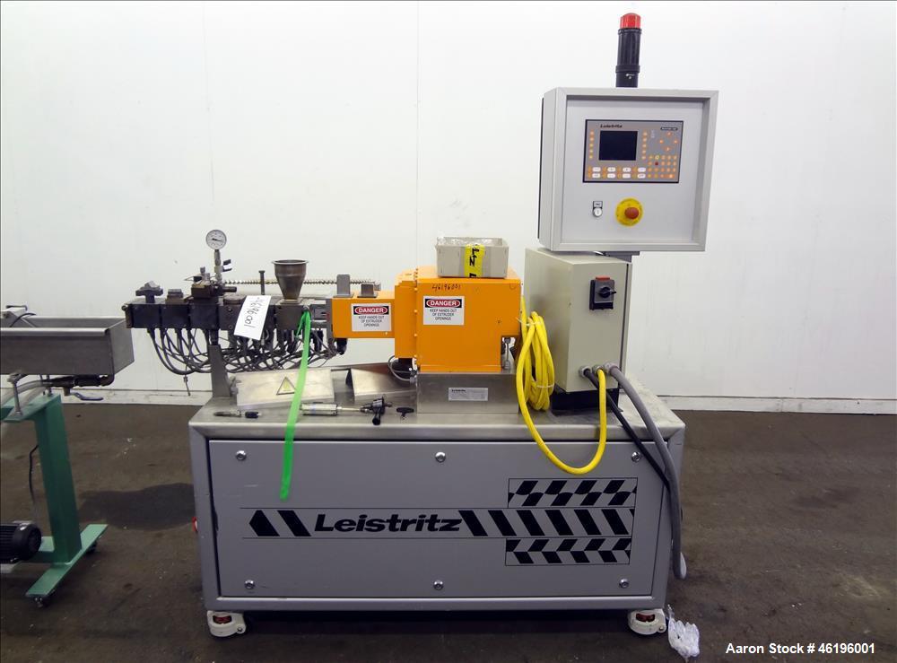 Used Leistritz Twin Screw Co-Rotating Extrusion Line