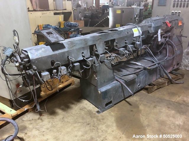 Used 50mm Leistritz Co-Rotating Twin Screw Extruder with 40/1 L/D.