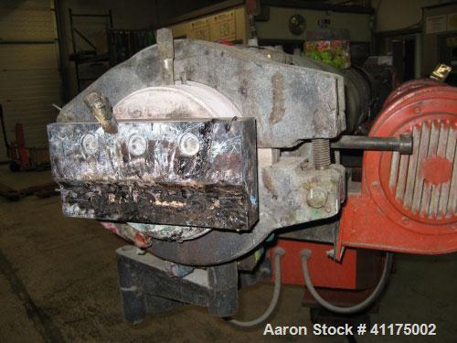 Used Maris TM 85 Twin Screw Extruder. Co-rotating, 2 x 3.35" (2 x 85 mm) screws, L/D 24, 36 hp/27 kW DC motor with inverter, string die for 16 strings, 11 heating zones and control panel.