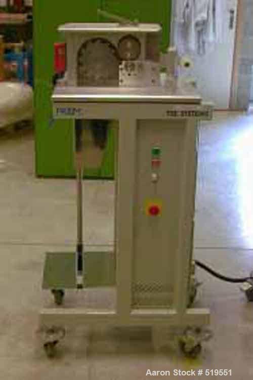 USED: Prism lab size twin screw extruder, type 24HC. 40:1 L/D,co-rotating. Output 22-110 lbs (10-50 kgs) per hour. 0.94" diameter x37.5" straight side (24mm diameter x 960mm straight side) twinscrews...