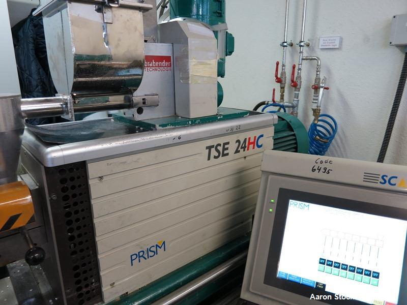 Used Prism TSE24-HC Lab Size Twin Screw Extrusion Line